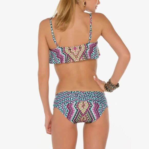 BECCA by Rebecca Women's Flounce Bikini Swimsuit Small - Picture 2 of 9